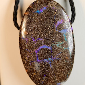 109.1ct Australian Boulder Opal Pendant with Video