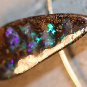 21.8ct Australian Boulder Opal Pendant with Video