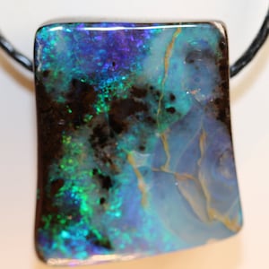 49.2ct Australian Boulder Opal Pendant with VIDEO