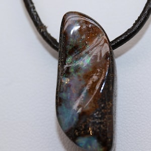 Australian Boulder Opal Pendant with VIDEO