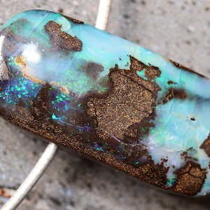 63.0 ct Australian boulder opal pendant with video