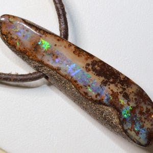 39.1ct Australian Boulder Opal Pendant with Video