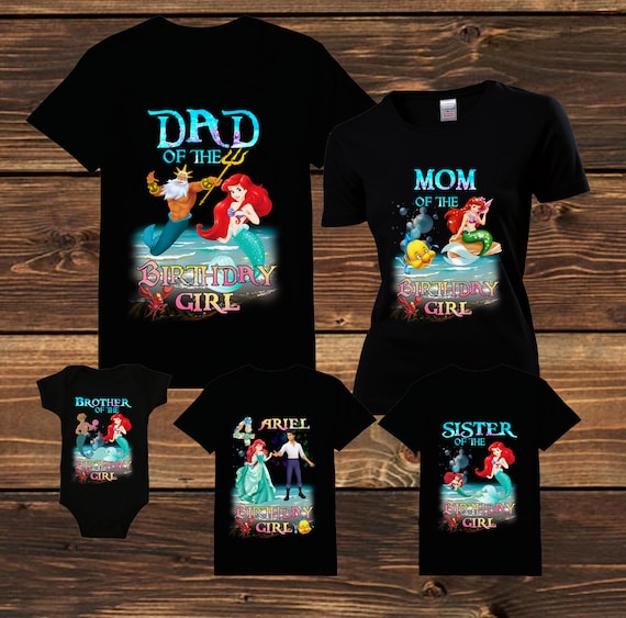 ariel birthday shirt