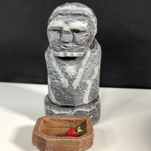 Offering Statue Mini Paperweight with Tray Zelda-Inspired Korok Shrine