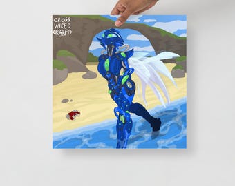 Plakat na papierze fotograficznym Toa Mahri Hahli Beach inspirowany Bionicle