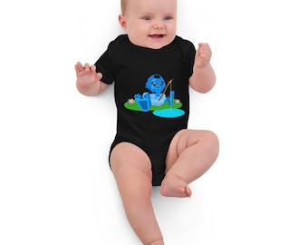 Gone Fishing Bionicle Macku Matoran Organic Cotton Baby Bodysuit