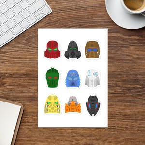 City Legends Sticker sheet Bionicle Inspired
