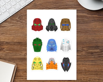 City Legends Sticker sheet Bionicle Inspired