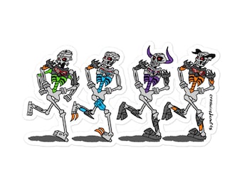 Spooky Skeleton Dance Bubble-free stickers Bionicle Inspired