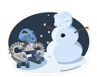 Snowman Bubble-free sticker Bionicle Inspired