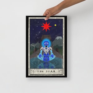 The Star Tarot Card Poster Art Print Bionicle geïnspireerd