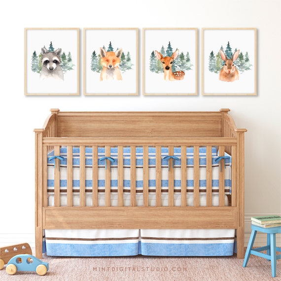 boy woodland nursery decor