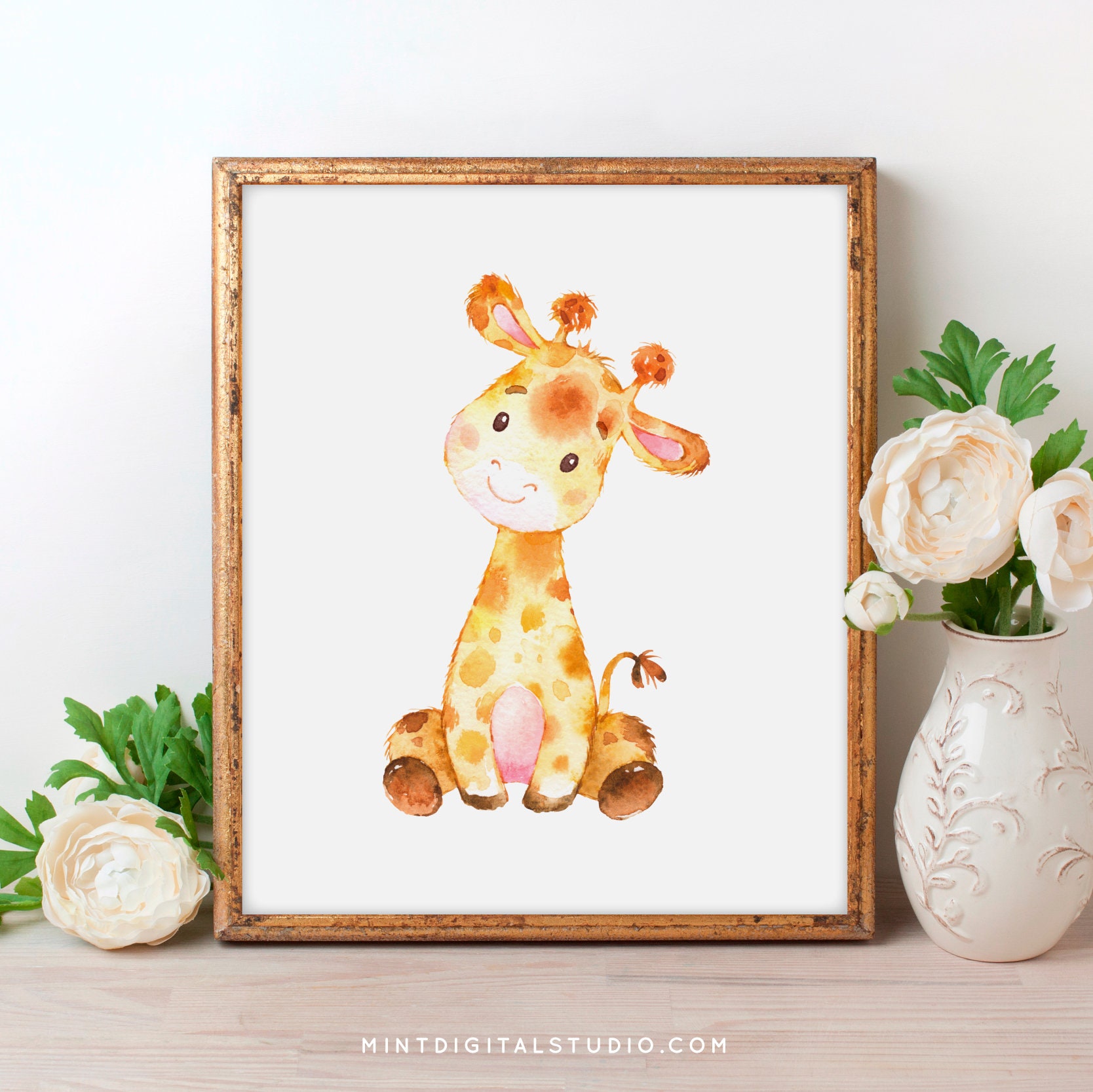 Baby Giraffe Nursery Print Nursery Animal Print Animal | Etsy