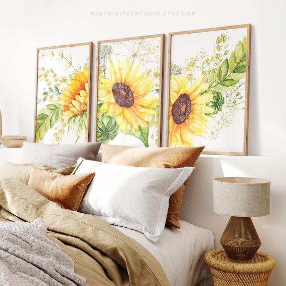 Toile Murale Rustique Rose Jaune Vintage Dans Vase - Décoration Chambre Salon Cuisine 30,5x38,1 Cm