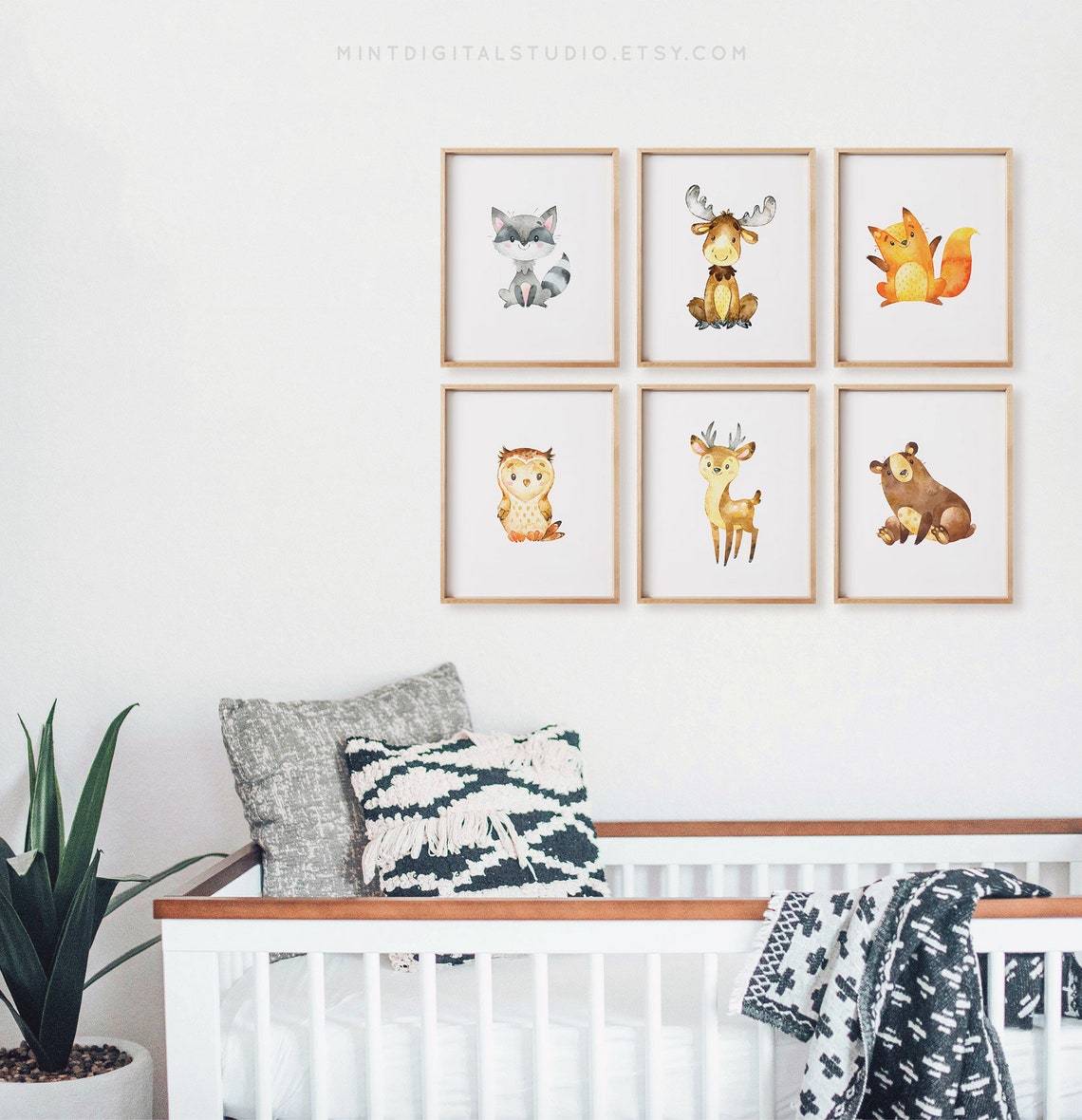 Boy Woodland Nursery Prints Woodland Nursery Decor Boy Wall | Etsy