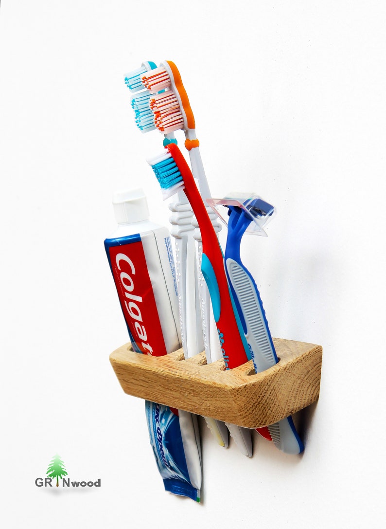 Toothbrush Holder Wall Handmade Wooden Toothbrush Holder Etsy