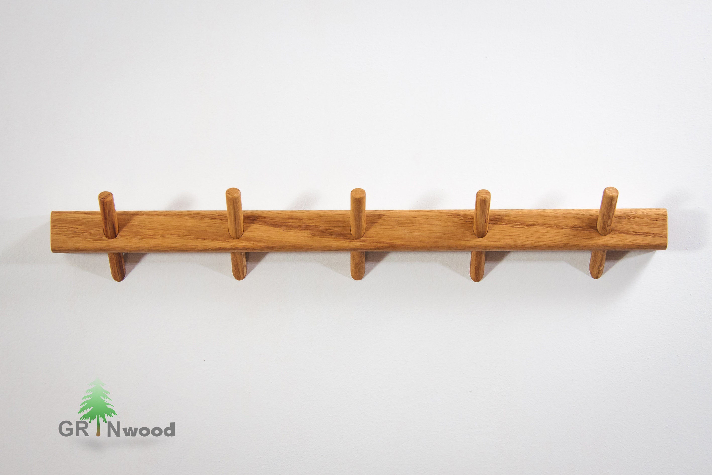 Bathroom Towel Rack // Wooden Pegs Towel Hanger // Kitchen Etsy