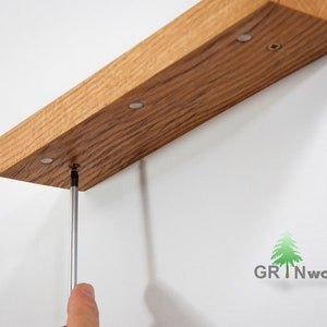 Magnetic Key Holder // Wood Floating Shelf // Key Rack With Neodymium ...