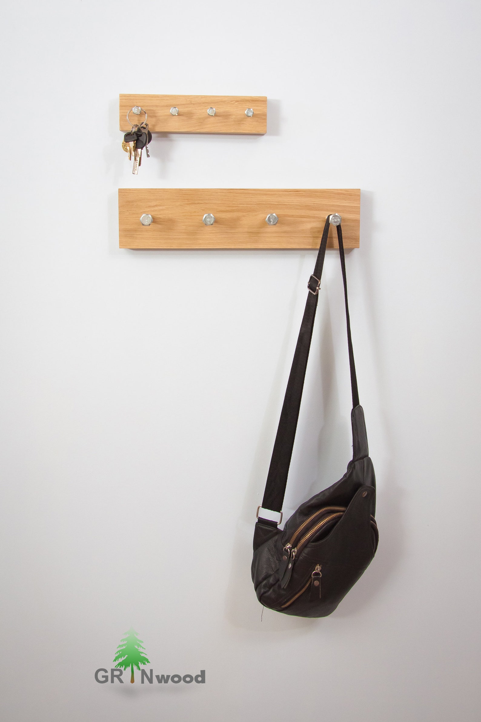 Coat Rack Key Rack Set // Coat Rack Wall Mount with Key Etsy