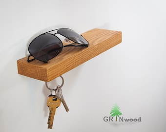 Houten zwevende plank, magnetische sleutelhouder, neodymiummagneten