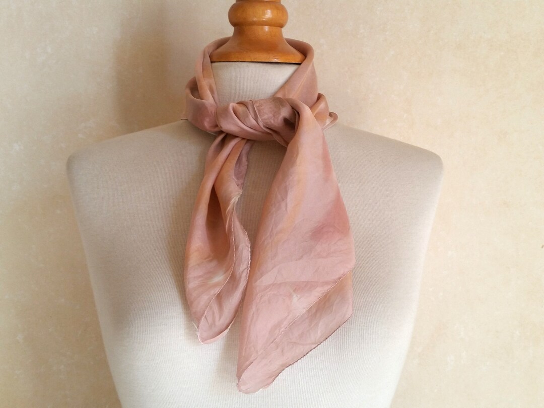 Vintage AGNES B. PARIS Minimalist Design Pink Muffler Scarf Shawl Fringes main image 1