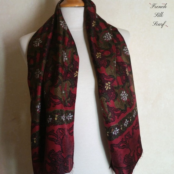 Vintage Gentlemans Cravat Scarf Gem