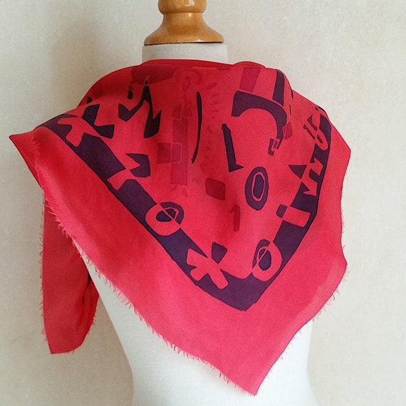 Vintage Castles and Knights French Silk Scarf by … - image 3