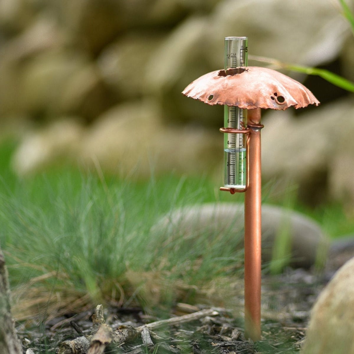 Copper Mushroom Rain Gauge - Etsy