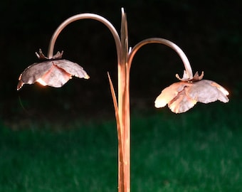 Copper Flower Pathway Lights