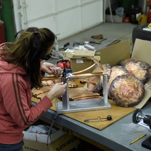 Copper Mushroom Sculpture Trio image 9