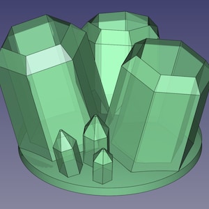 Geode Crystal Utensil Holder 3D Printer STL File