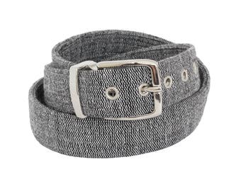 Black Vegan Belt - Organic and Fair Trade / cotton belt / fabric belt / organic accessories