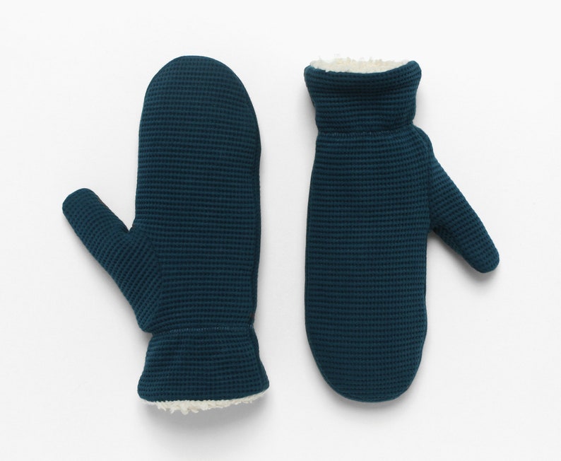 Organic Cotton Gloves Vegan & Plastic free Winter Mitens image 1