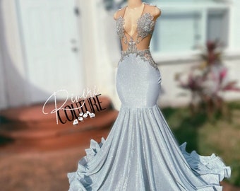 white and silver prom