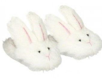 6 5 Toddler Girls Gray Bunny Slippers Sizes 3 