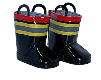 Fire Fighter, Fireman boots for 18" boy American Girl or similar size dolls