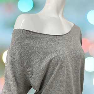 Off the Shoulder Long Sleeve Oversized Slouchy Shirt Baggy off the Shoulder Cotton Shirt Etsy