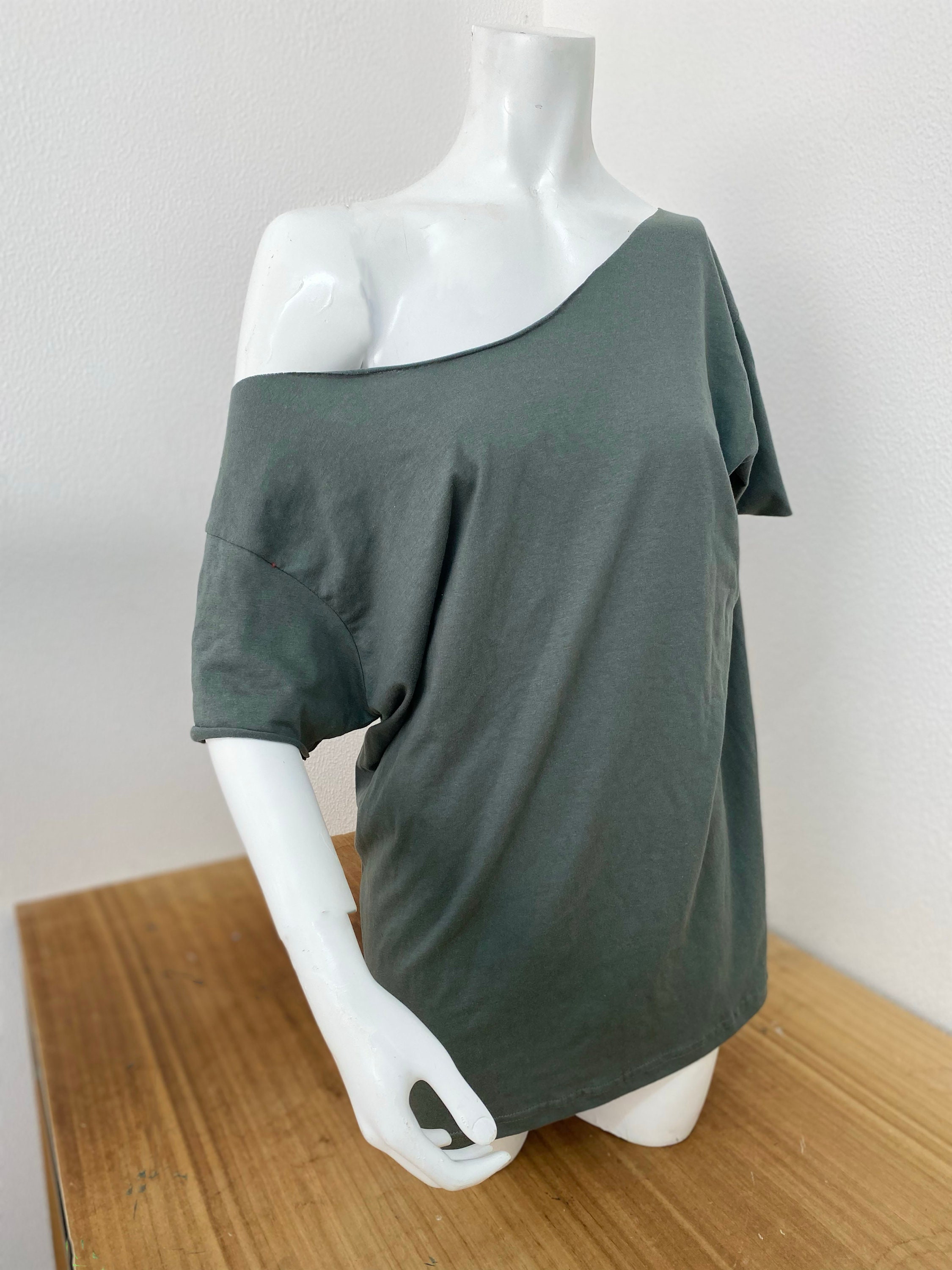 slouchy off shoulder top