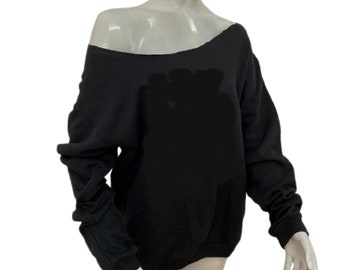 Off The Shoulder Sweatshirt, Slouchy Sweatshirt, XS to 3XL