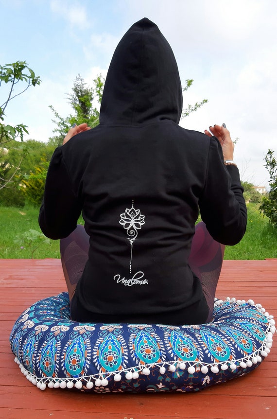 Unalome Full Zip Hoodie Yoga Hoodie Yoga Clothing Women s