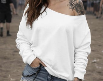Weg von der Schulter Sweatshirt