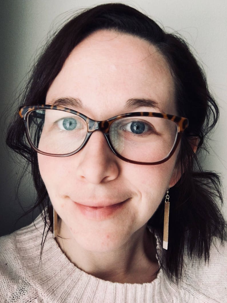 Paintdipped Matchstick Wooden Earrings Wooden Earrings Etsy