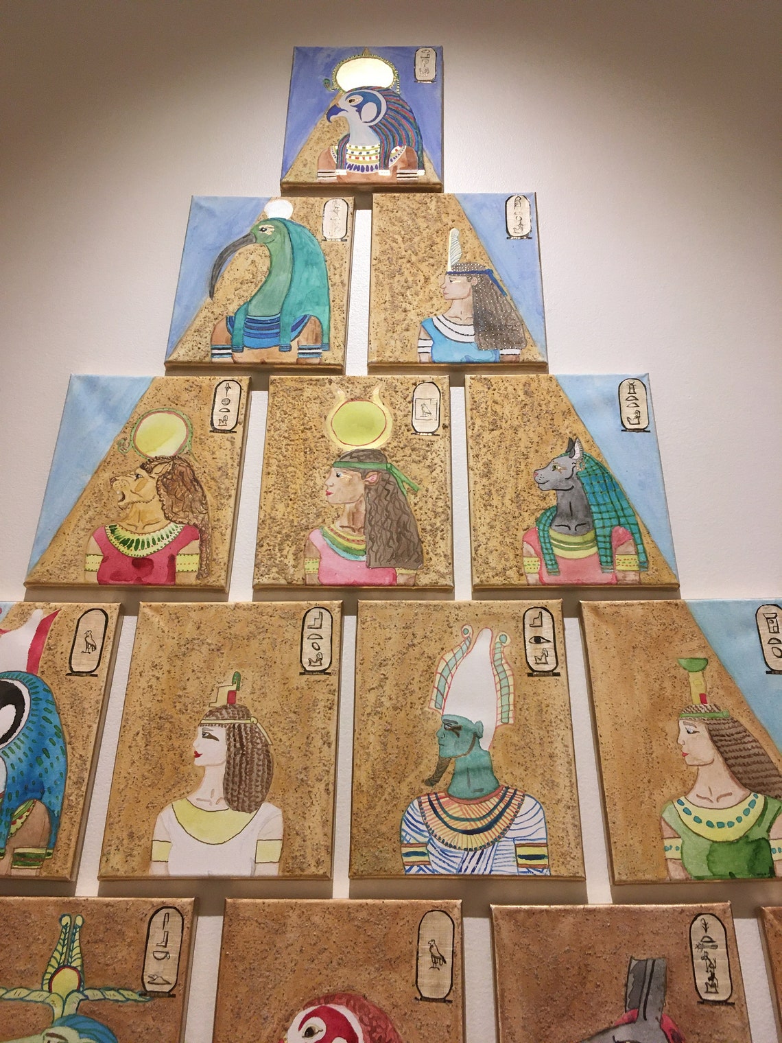Egyptian pyramid hierarchy of Egyptian gods goddesses Etsy