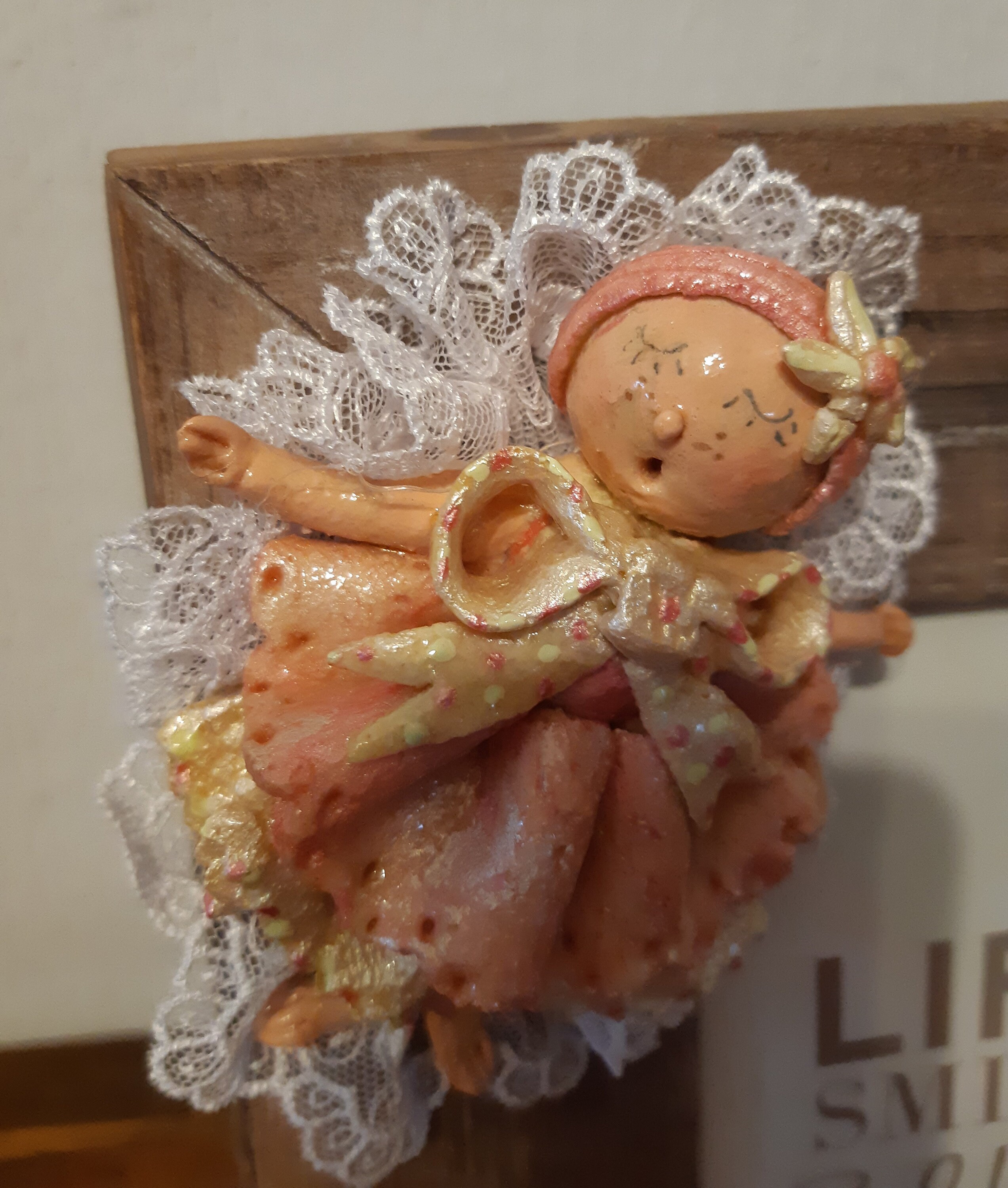 Cadre Photos Bois et Bébé en Pâte à Sel