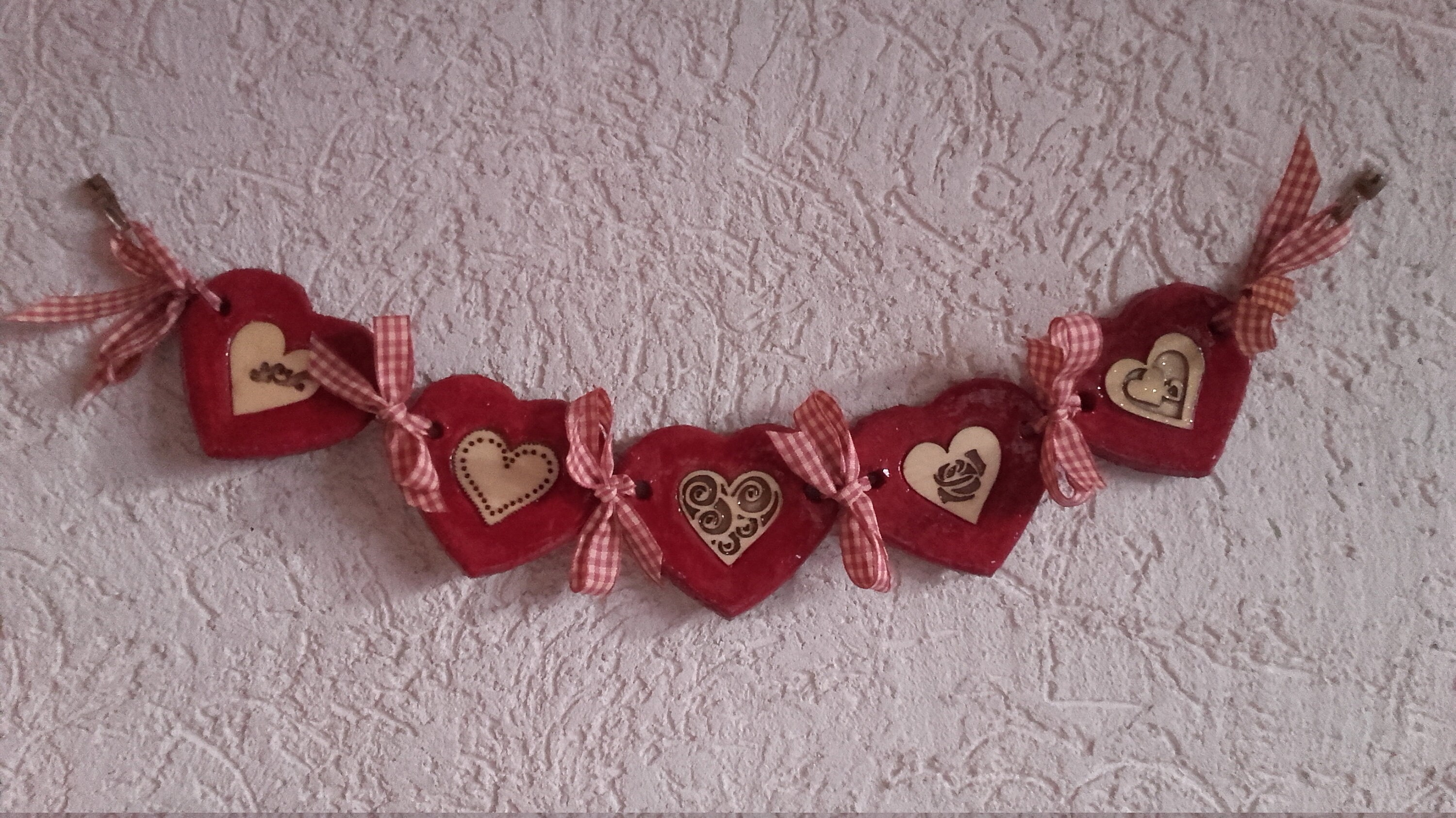 Ribambelle de Cœurs en Pâte à Sel