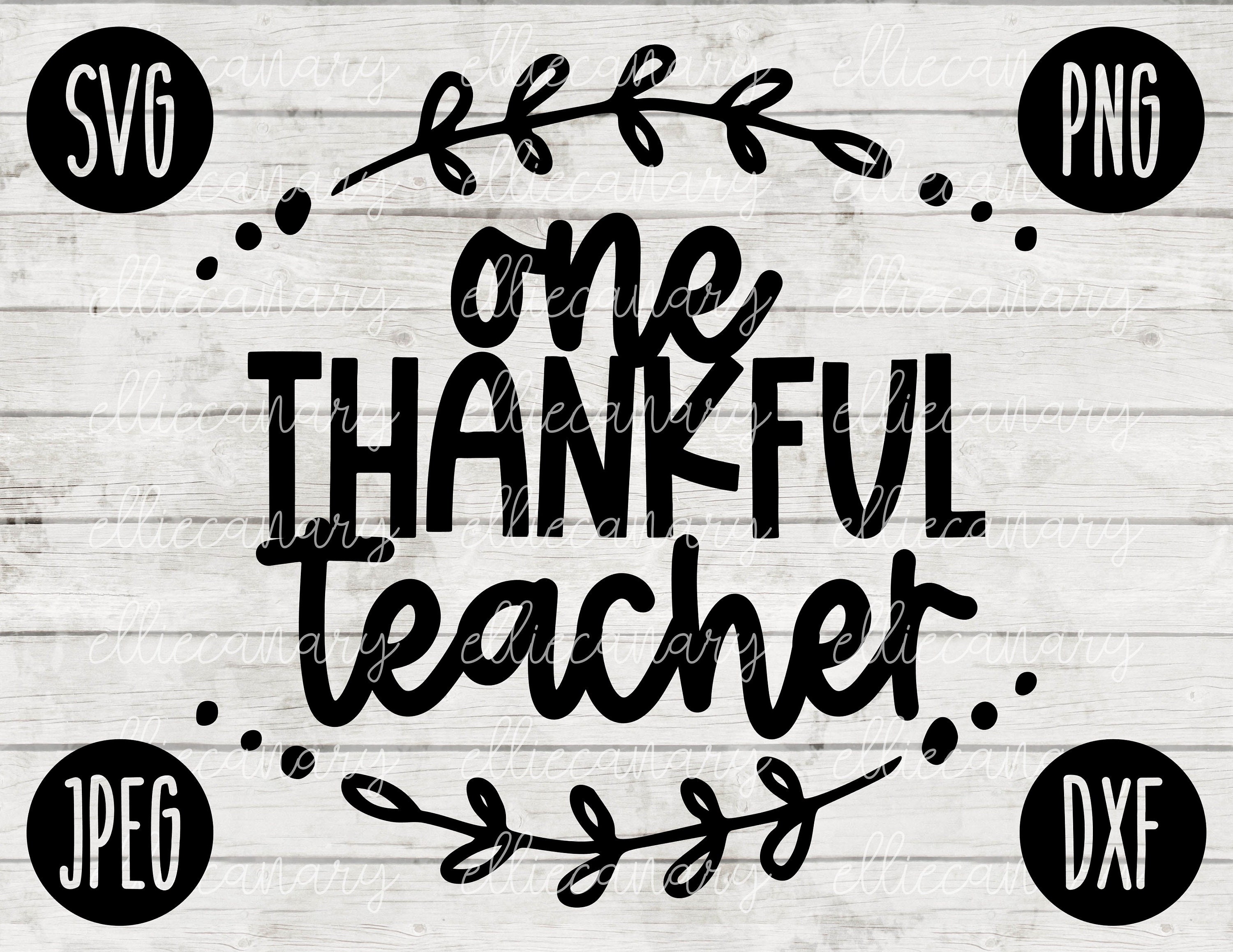 Download Thanksgiving Fall SVG One Thankful Teacher svg png jpeg dxf / | Etsy