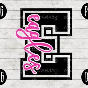 Team Spirit SVG Eagles Game Sport svg png jpeg dxf / Commercial Use / Vinyl Cut File Mom Dad Fall School Pride Football Baseball Softball