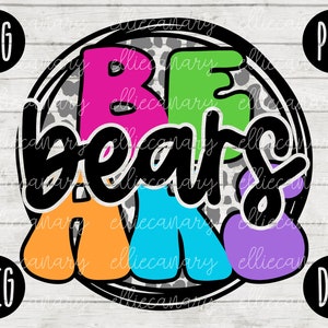 Go Bears Mascot SVG School Spirit Teacher Team svg png jpeg dxf Vinilo Corte Archivo Mamá Papá Otoño Escuela Fútbol Béisbol Retro Leopard Circle