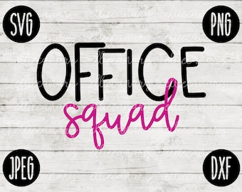 Office Squad SVG: Back to School Cut File (Digital Download)