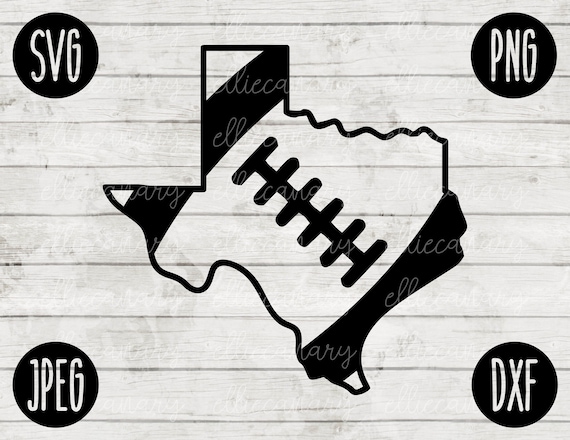 Football State SVG Texas Outline Game Day Svg Png Jpeg Dxf / | Etsy